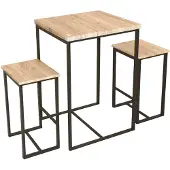 Urban Living - table de bar haute avec 2 tabourets de bar - chaise de bar - tabouret de bar