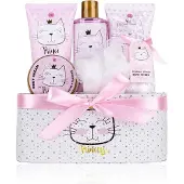 Accentra Coffret cadeau « Princess Kitty » avec panier pailleté