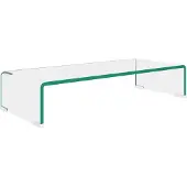vidaXL Table TV/rehausse d'écran verre transparent 60x25x11 cm