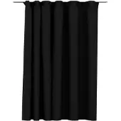 vidaXL Rideau occultant d'aspect de lin crochets Anthracite 290x245 cm