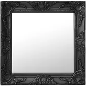 vidaXL Miroir mural style baroque 50x50 cm noir