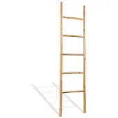 vidaXL Échelle à serviettes 5 échelons Bambou 150 cm