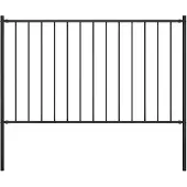 vidaXL HEK - Panneau avec des piquets 1,7x1,25 m Pulver -bezogenem Stahl schwarz
