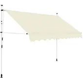 vidaXL Store rétractable manuel 300 cm blanc crème