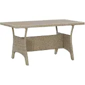 vidaXL Table de jardin en polyrattan gris 120 x 66 x 70 cm
