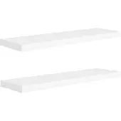 vidaXL Étagères murales flottantes 2 pcs blanc 90x23,5x3,8 cm MDF