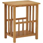 vidaXL Table à revues 45x35x55 cm Bois de chêne solide