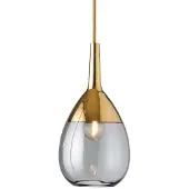 Ebb & Flow Lute Suspension Smokey Grey | Gold | Ø: 14 cm E14