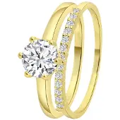 Lucardi Bague or / transparent