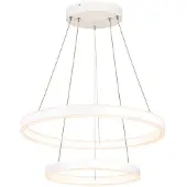 SLV 1004766 : Suspension LED blanche, double abat-jour, réglage de la température de couleur (CCT) 2700/3000K, fonction de variation de l'intensité lumineuse (haut/bas)