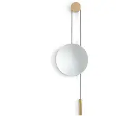 New Works Rise & Shine Miroir Mural Natural Oak | Brass Weight