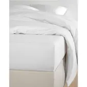 SimbaShop Drap-housse Satin 140 x 200 cm blanc