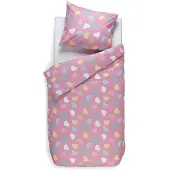 Briljant Housse De Couette Enfant Briljant Mandy Rose-100 x 135 cm | Enfant