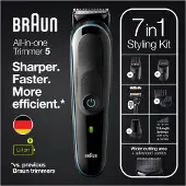 Braun Tondeuse à barbe S5 MGK5345 7 en 1 Multifonction