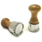 Eppicotispai Moule raviolis rond en aluminium avec jecteur automatique