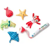 Lilliputiens Jeu de pêche Alice - Jouet de bain magnétique - 6 pièces - Multicolore
