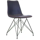 Dimehouse Chaise Salle A Manger Bleue Industrielle Viano