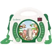 Lexibook Lecteur CD portable pour animaux avec microphones, poignée, programmation, répétition, karaoké, D