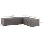 Madison Housse de Salon Madison Grey 235x235x70 cm