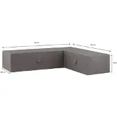 Madison Housse pour Ensemble de Salon Madison Grey 255x255x100 cm