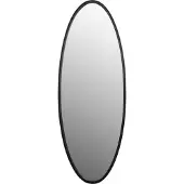 White Label Miroir Matz - Miroir mural ovale - 60x160cm - Noir