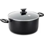 Greenpan CW002320002 Casserole Cambridge avec couvercle, aluminium, diamètre 24 cm, compatible avec les cuisinières à induction, revêtement antiadhésif