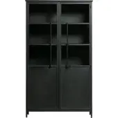 Woood Vitrine d'exposition - Métal - Noir - 170x99x44