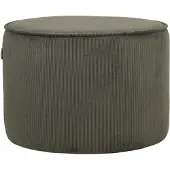 Label51 Pouf Tibo 55x55x40 cm Vert armée Corde nervurée