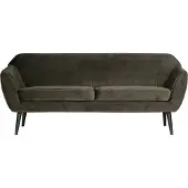Woood Rocco 2-places Canapé - Velours - Vert Chaud - 75x187x82