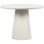 Woood Damon Table à Manger Ronde - Fiber Clay - Blanc - 76x100x10