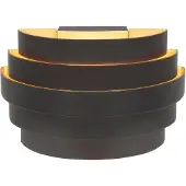 Highlight Applique murale design Scudo noir avec or 20cm