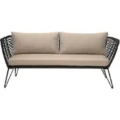 Bloomingville Canapé Mundo noir 175x72x74 cm