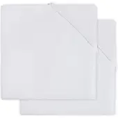 Jollein Drap-Housse Jollein Coton White (2pack)-40 x 80 cm