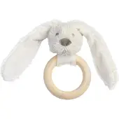 Happy horse Anneau de dentition en bois Lapin Richie IvoireCadeau pour bébé