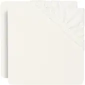 Jollein Drap-Housse Jollein Jersey Ivory (2pack)-60 x 120 cm
