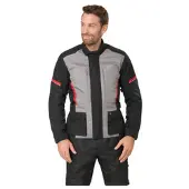 FASTWAY Touring Men 211 Veste Textile Gris/Noir/Rouge 50 hommes