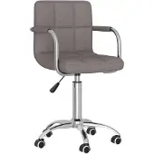 vidaXL Chaise de bureau Tissu taupe pivotant