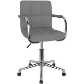 vidaXL Chaise de bureau Pivotante Tissu gris clair