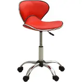 vidaXL Chaise de bureau rouge en similicuir