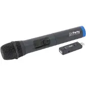 Party Système de microphone à main sans fil avec écran digital UHF via USB