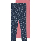 Minymo Leggings bleu-gris / rosé / blanc