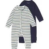 Minymo Barboteuse / body bleu marine / bleu roi / blanc