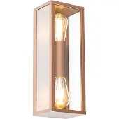 QAZQA Applique murale industrielle rouille 38 cm 2 lumières IP44 - Charlois