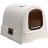 Curver Bac à litière pour chat, 51 x 38,5 x 39,5 cm, blanc