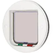 Petmate Round Access Cat Door Blanc
