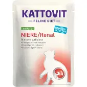 Kattovit Feline Diet Renal Chicken Aliments humides avec du poulet pour les chats souffrant de problèmes rénaux 24x85 g