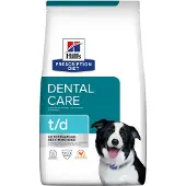 Hill's Pet Nutrition Prescription Diet Canine t/d 4 kg des aliments pour favoriser la santé bucco-dentaire de votre chien