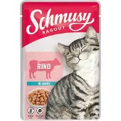 Schmusy 22x100g Schmusy ragoût en sauce bœuf nourriture pour chat humide
