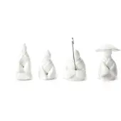 Kikkerland Jiang Taigong Porte-sachets de th (lot de 4), Blanc