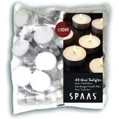 Spaas Tealights maxi blanc 40 pièces